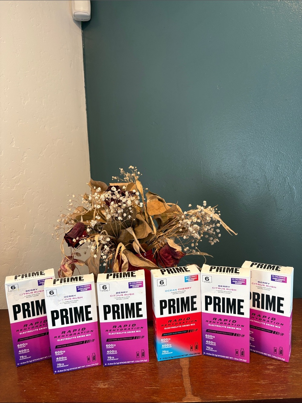 PRIME Rapid Replenishment Electrolyte Drink Mix Variety Pack - Pink & Red